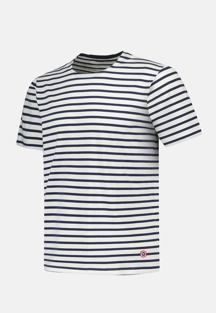 T-shirt manches courtes en coton stretch - T-shirt Mariniere Marine - Le Slip Français - 5