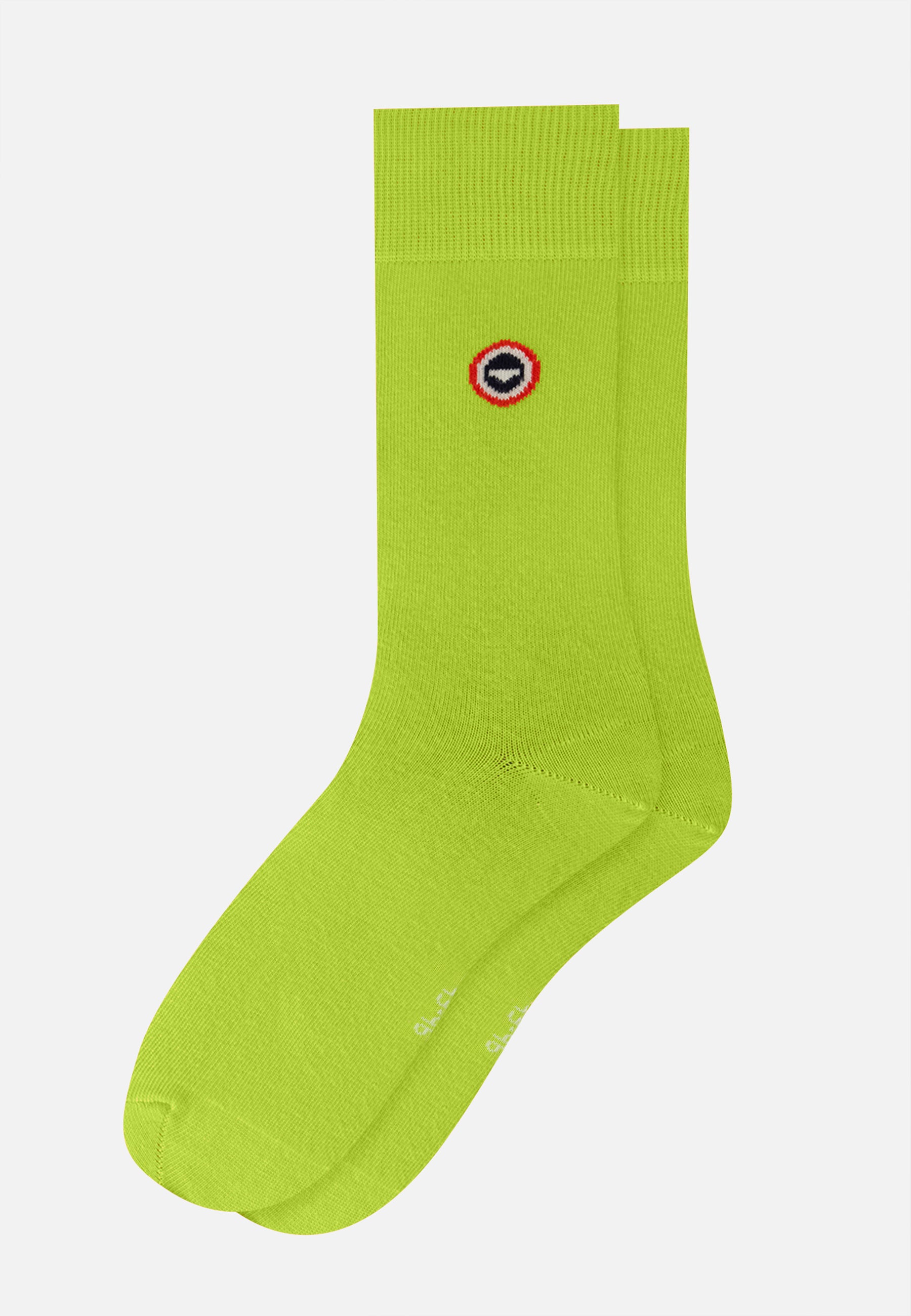 Chaussettes mi-hautes jaune en coton - Robuste Jaune Anis - Le Slip Français -  1