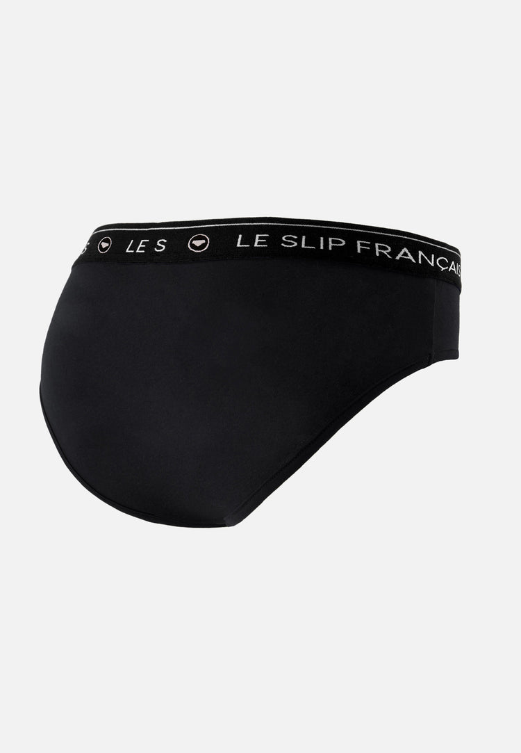 Culotte taille haute noire en coton - Rieuse Noir - Le Slip Français - 6