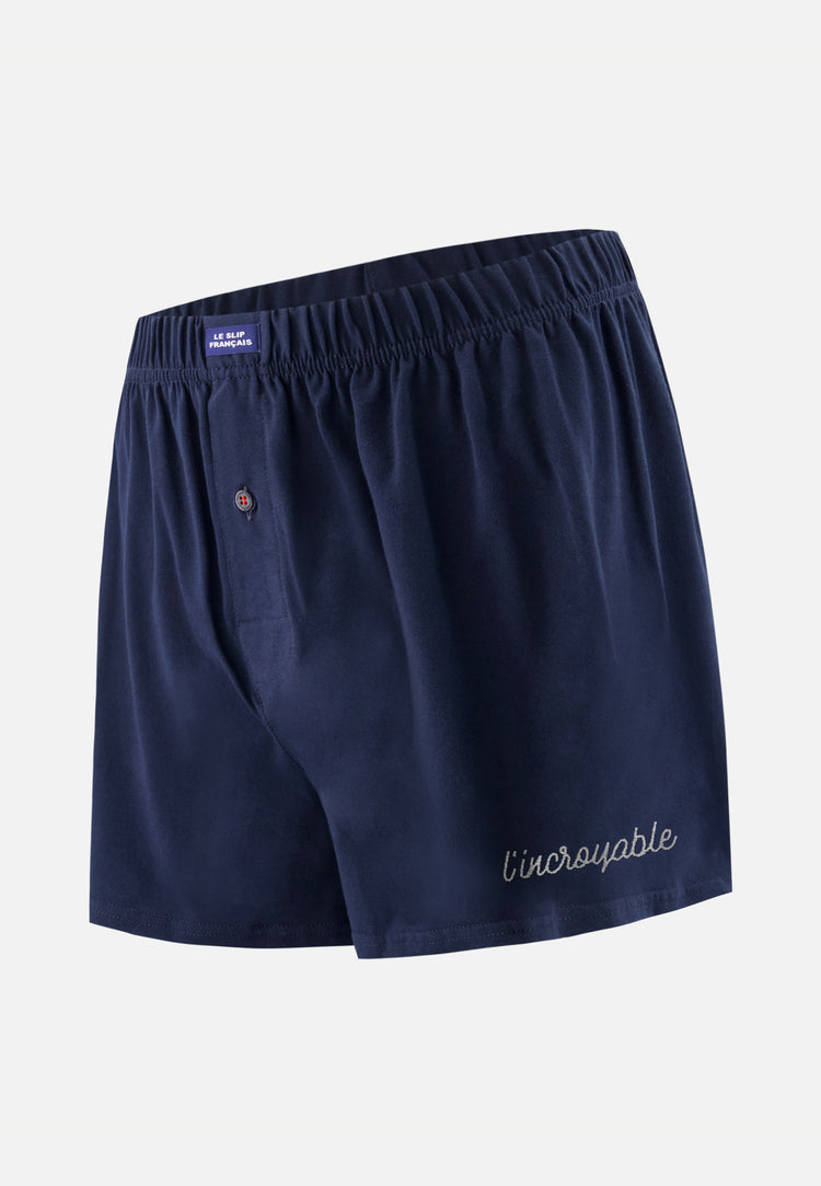 Caleçon bleu marine en jersey de coton - Fredo Marine L'Incroyable - Le Slip Français - 1