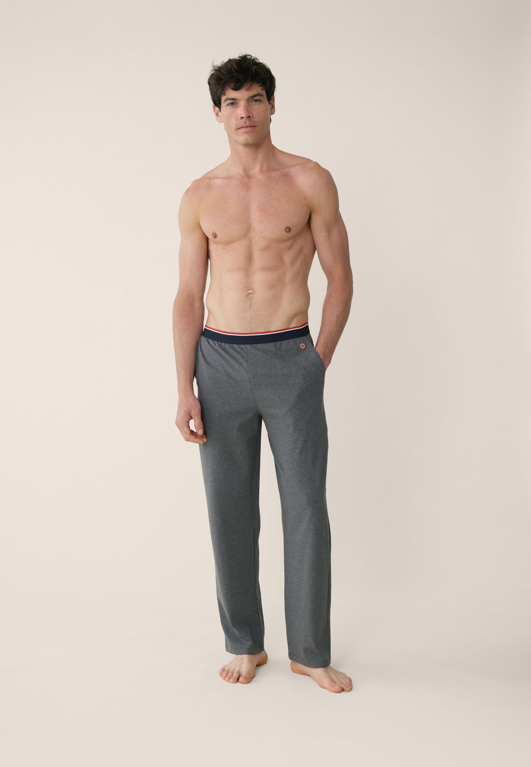 Bas de pyjama en coton - Toudou Gris Anthracite - Le Slip Français -  1