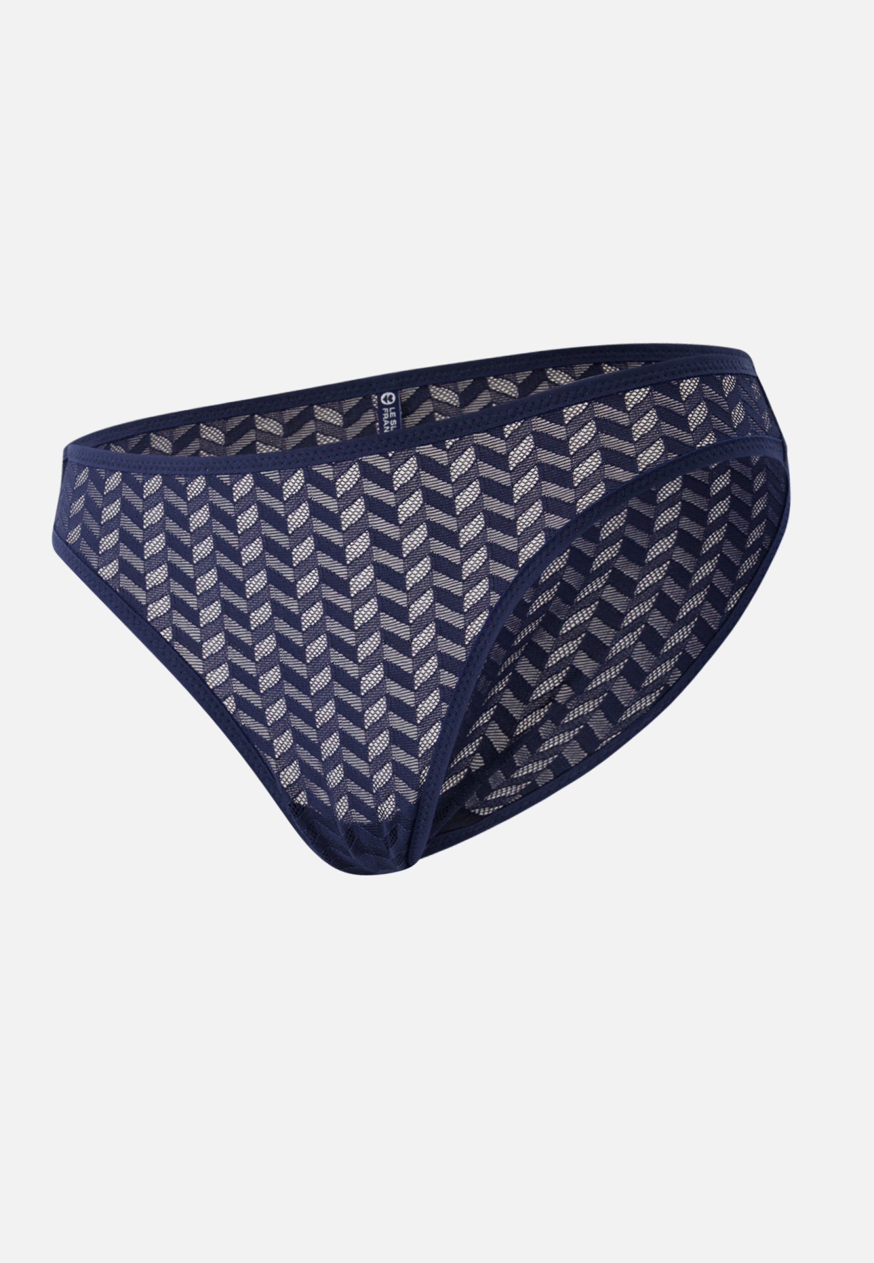 Culotte bleu marine en dentelle - Zita Marine - Le Slip Français -  1