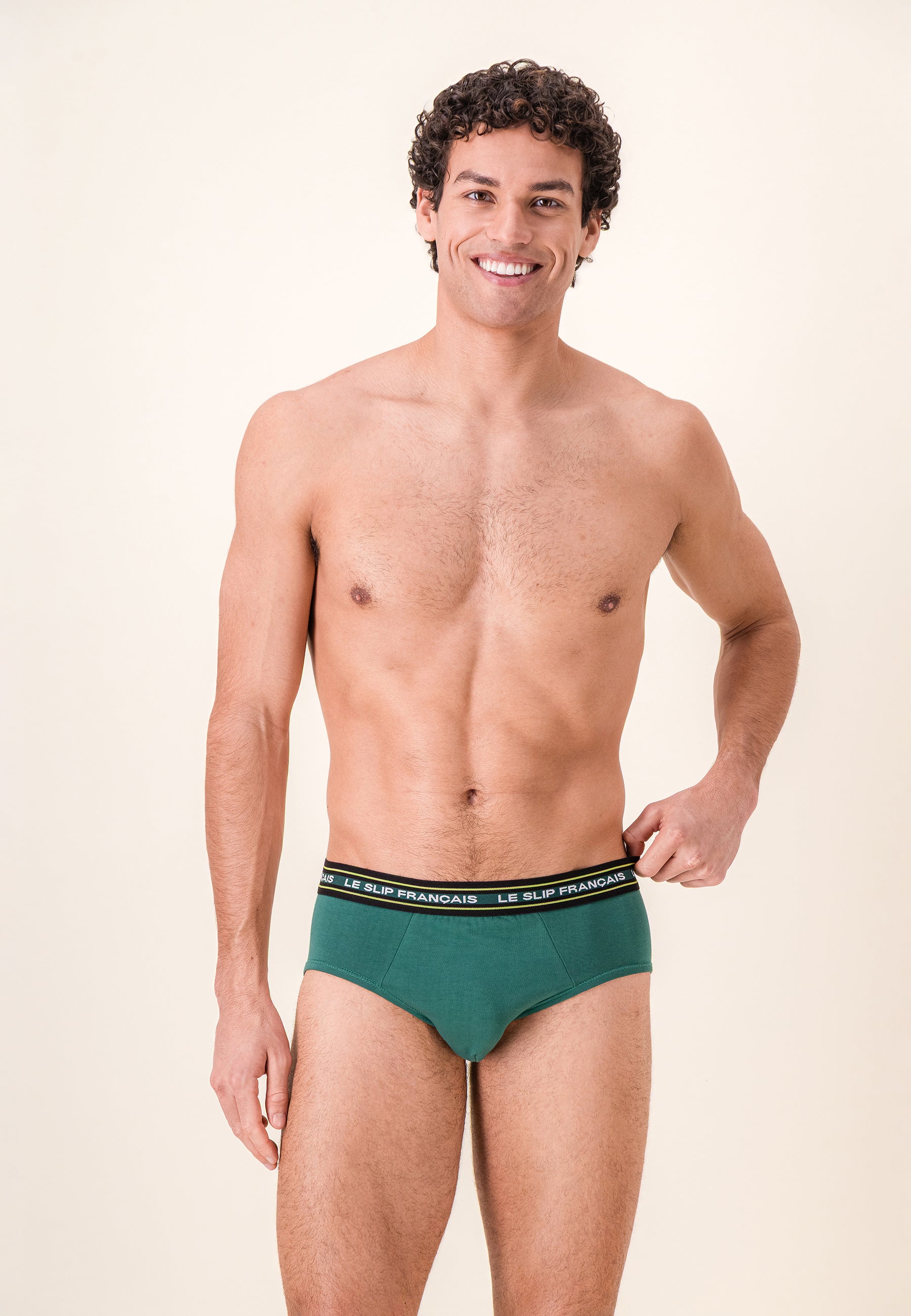 Slip vert en coton - Intrépide Vert Forêt - Le Slip Français -  2