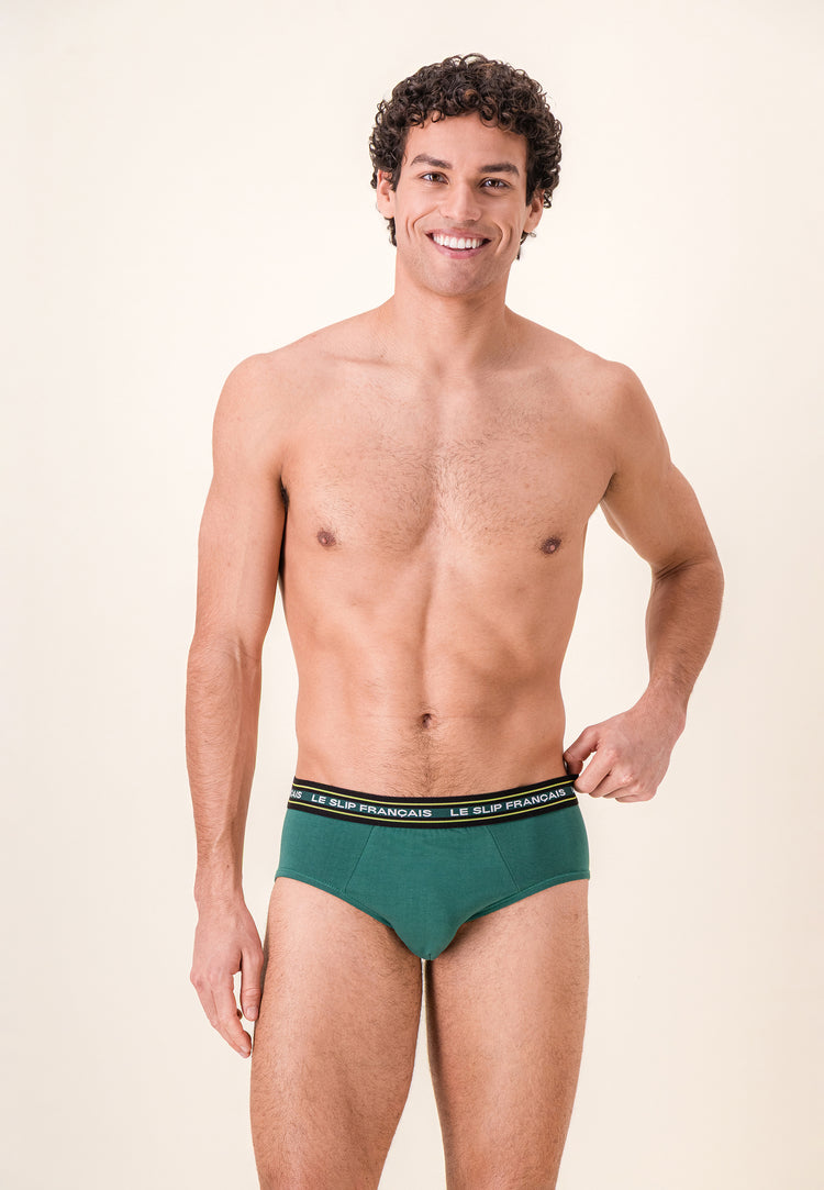 Slip vert en coton - Intrépide Vert Forêt - Le Slip Français - 2
