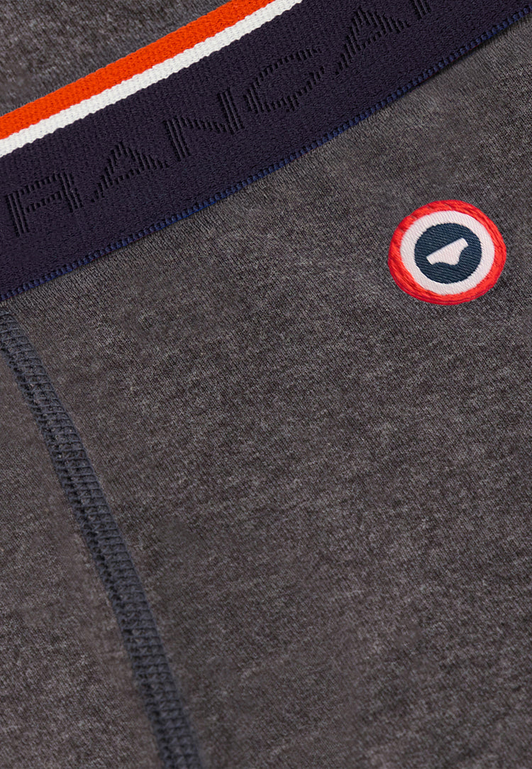 Boxer long gris foncé en coton - Michel Gris - Le Slip Français - 5