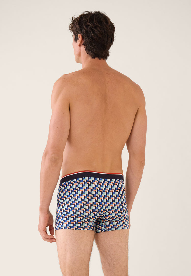 Boxer vert à motif corbusier en coton - Marius Corbusier Vert Azur - Le Slip Français - 3