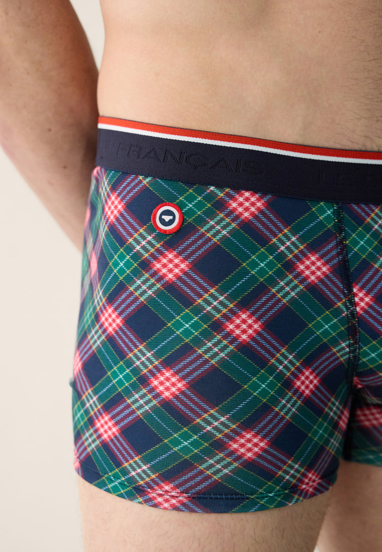 Boxer vert sapin imprimé carreaux tartan - Marius Carreaux Vert Sapin - Le Slip Français - 4