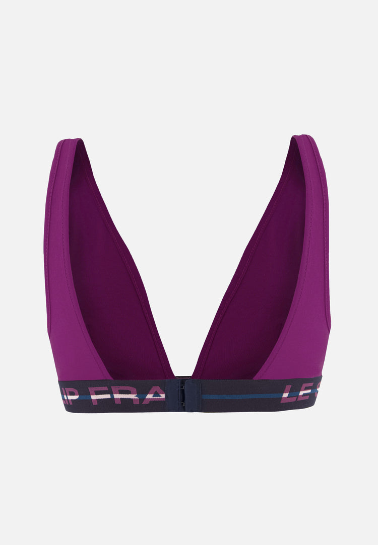Soutien-gorge triangle violet en coton - Séduisante Violet Profond - Le Slip Français - 7