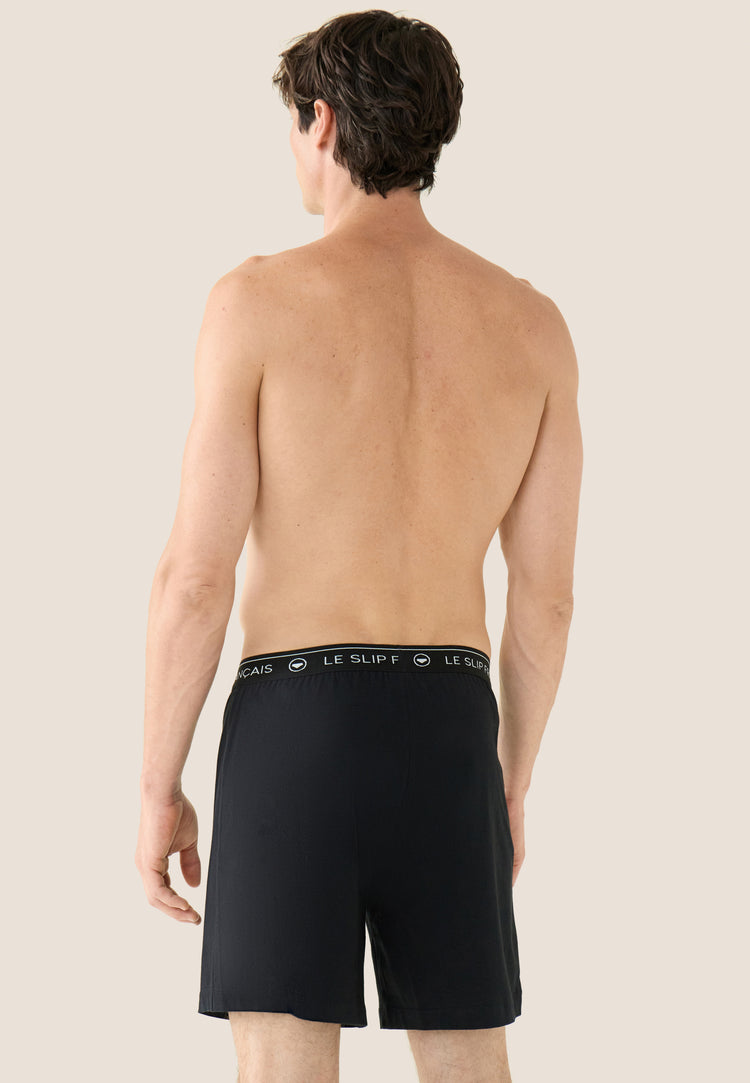 Bas de pyjamas court noir en coton - Invincible Noir - Le Slip Français - 3