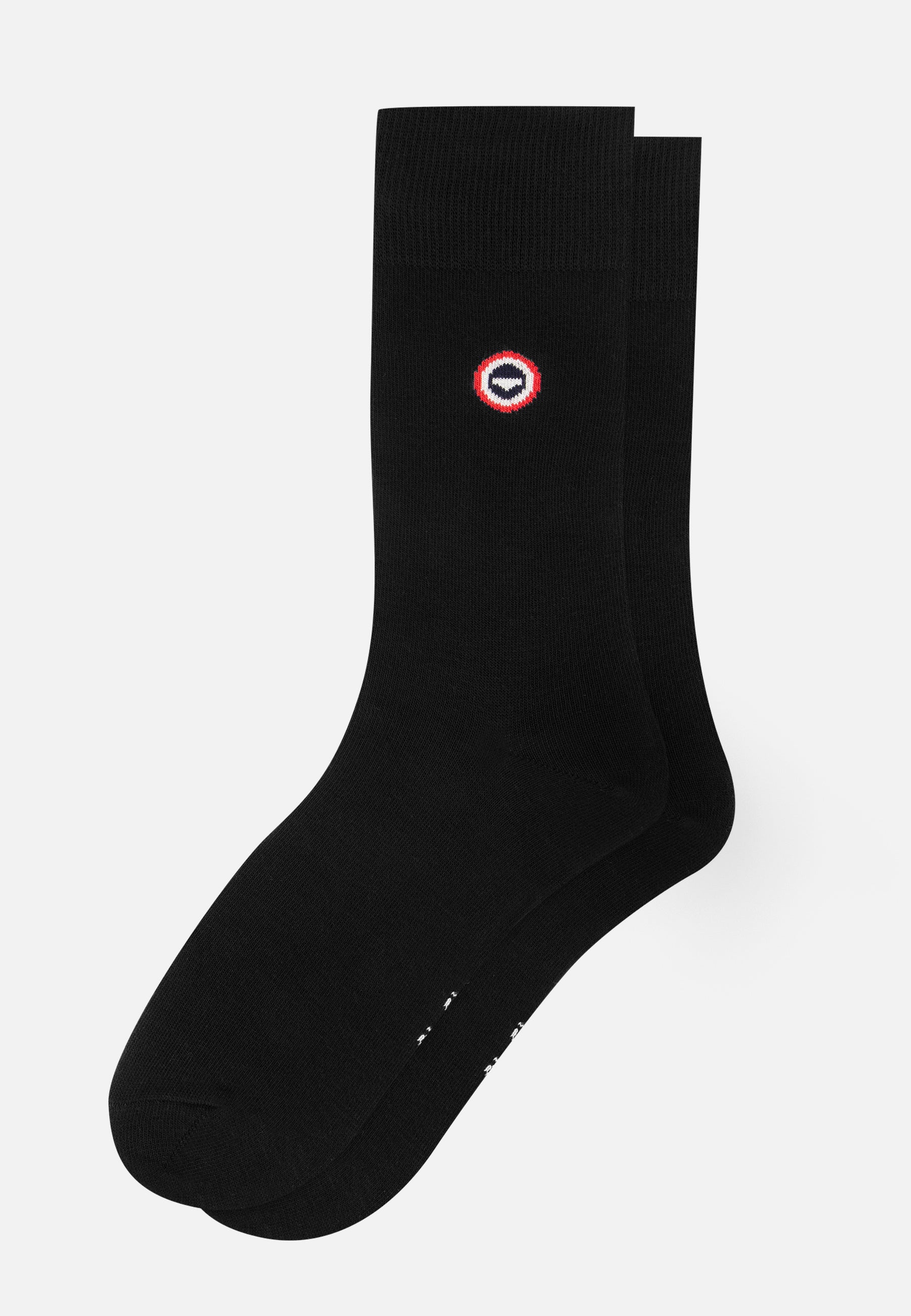 Chaussettes mi-hautes unies noires - Robuste Noir - Le Slip Français -  1
