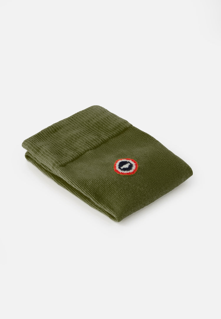 Chaussettes mi-hautes unies vert - Robuste Kaki Veronese - Le Slip Français - 5