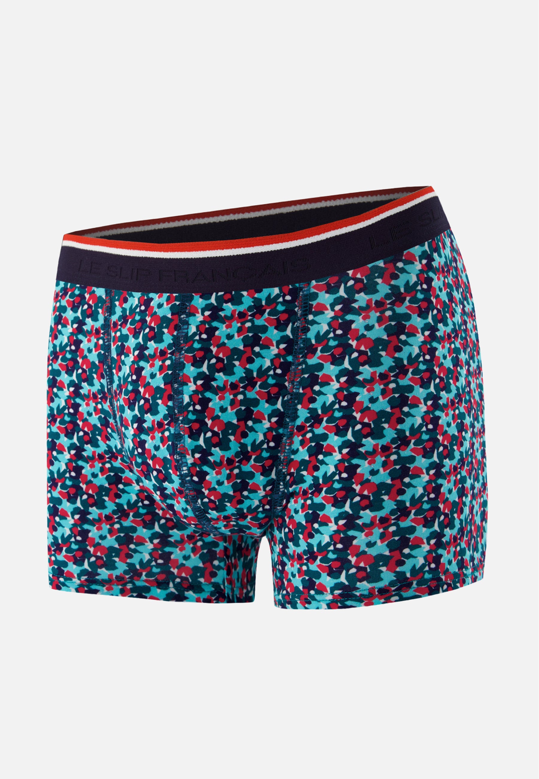 Boxer vert à motif confetti en coton - Marius Confetti Vert D'Eau - Le Slip Français -  1