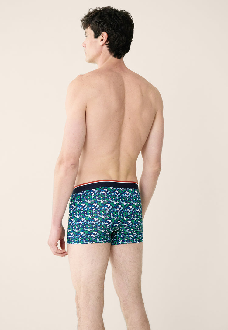 Boxer en coton - Marius Mosaique Indigo - Le Slip Français - 3