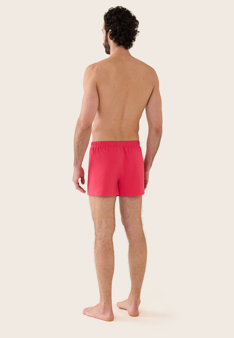 Caleçon rose en jersey de coton - Fredo Rose Cerise - Le Slip Français - 3