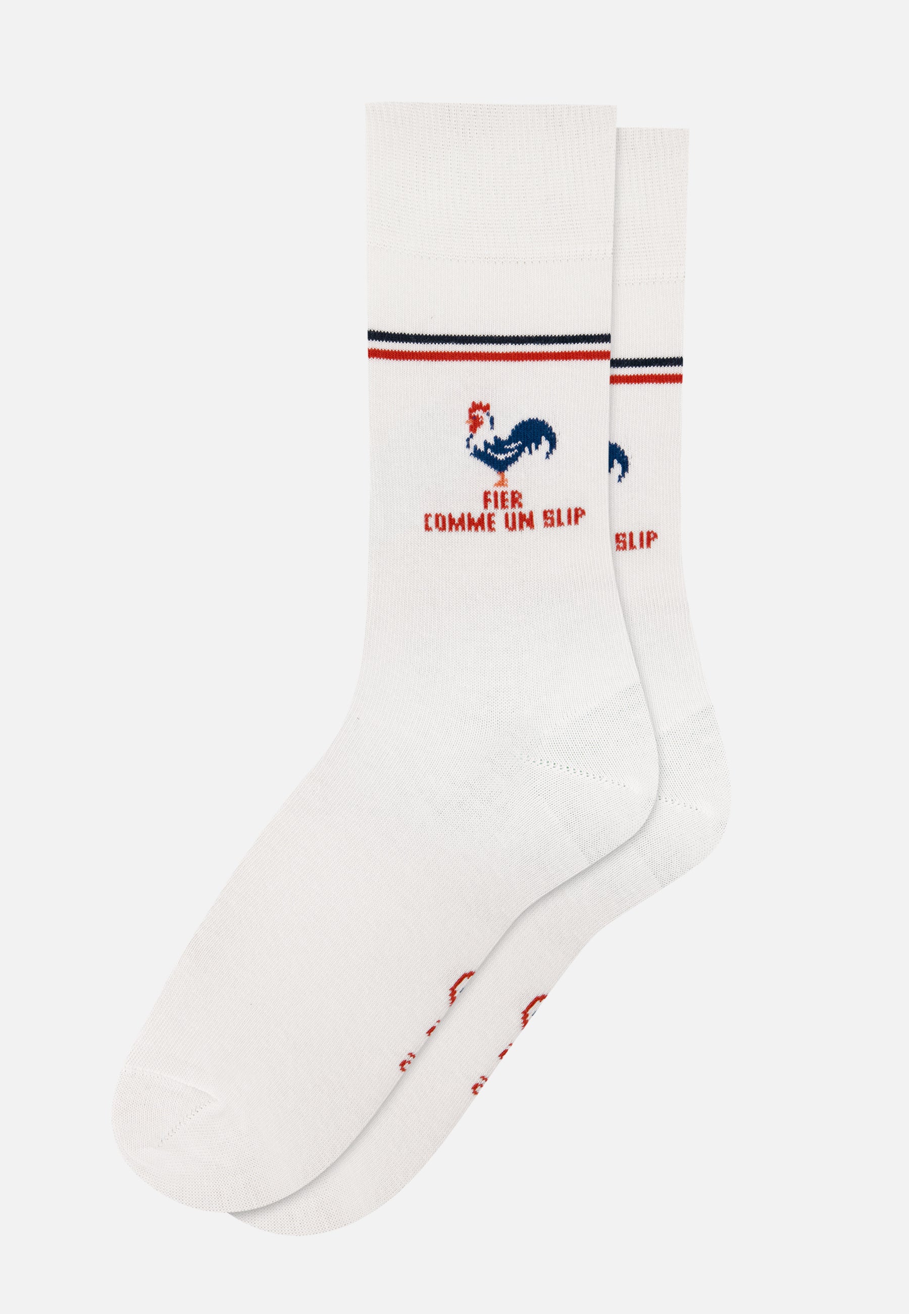 Chaussettes mi-hautes en coton - Lucas Fier Comme Un Slip Blanc - Le Slip Français -  1