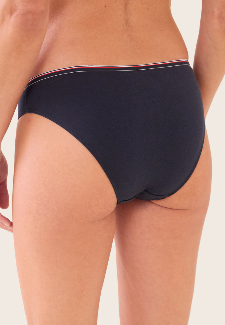 Culotte bleu marine en coton - Lucette Marine - Le Slip Français - 1