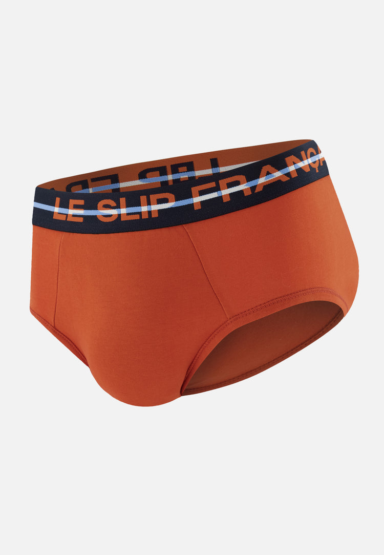 Slip rouge en coton - Intrépide Rouge Brique - Le Slip Français - 1