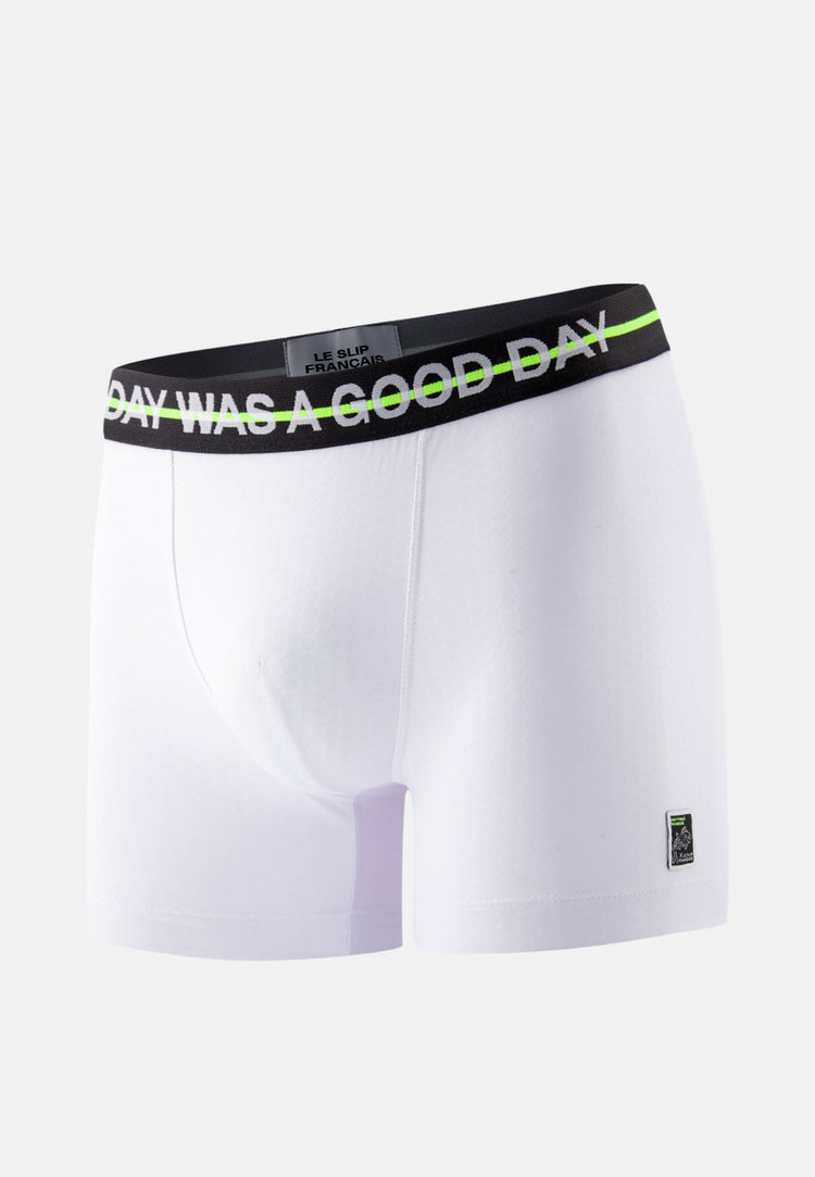 John Training Boxer Long Blanc Fluo - Le Slip Français - 1