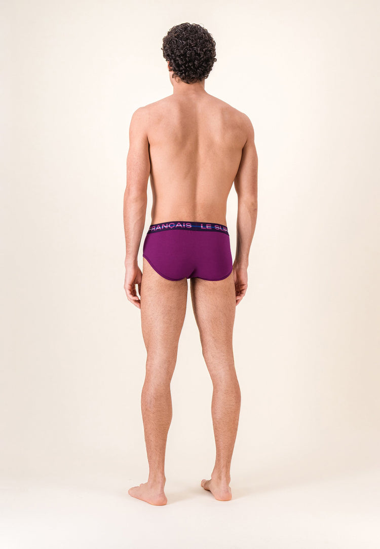 Slip violet en coton - Intrépide Violet Profond - Le Slip Français - 3