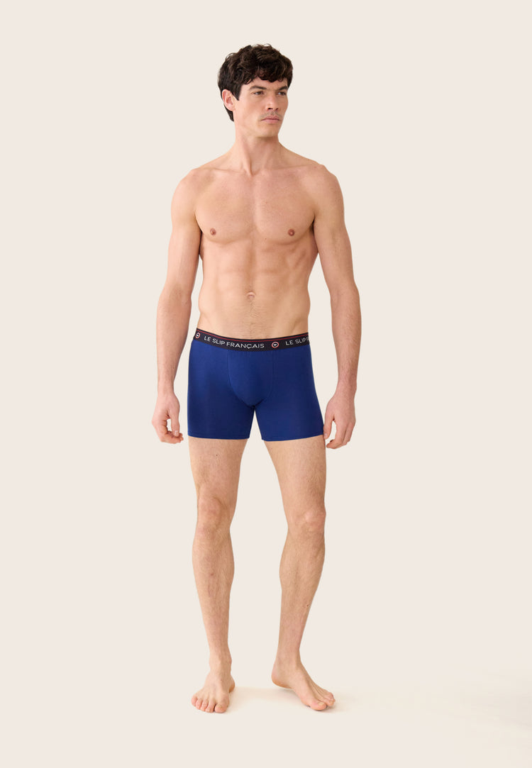 Boxer long indigo en coton - Redoutable Long Indigo - Le Slip Français - 6