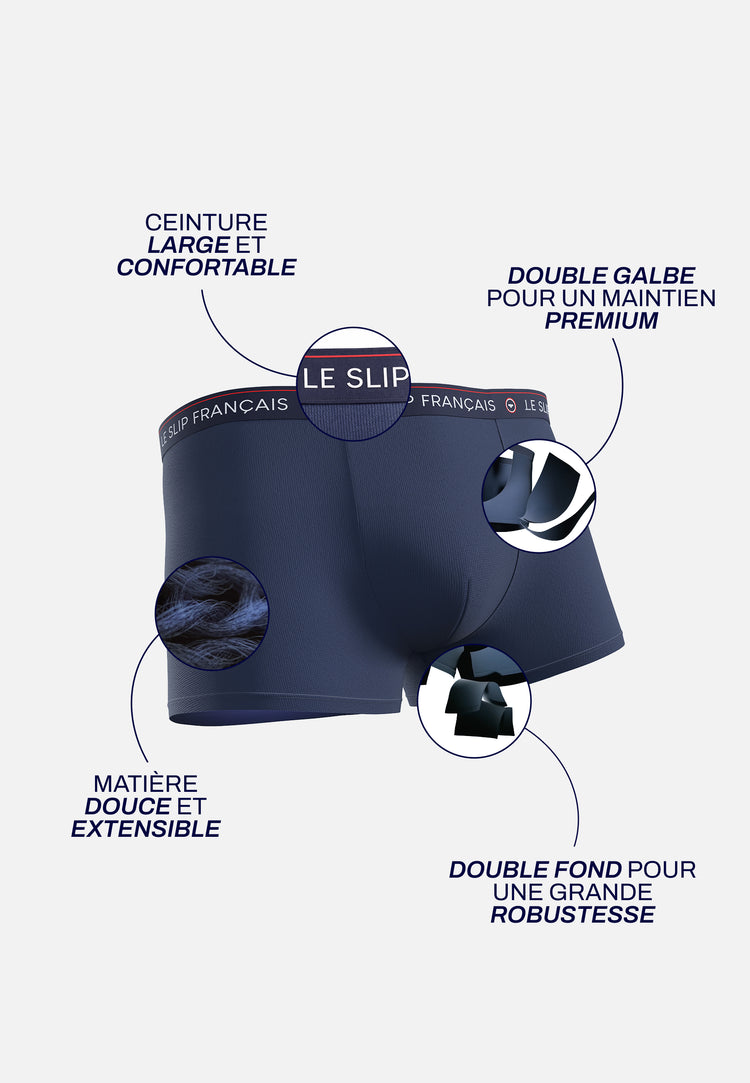 Boxer bleu en coton - Redoutable Indigo - Le Slip Français - 10
