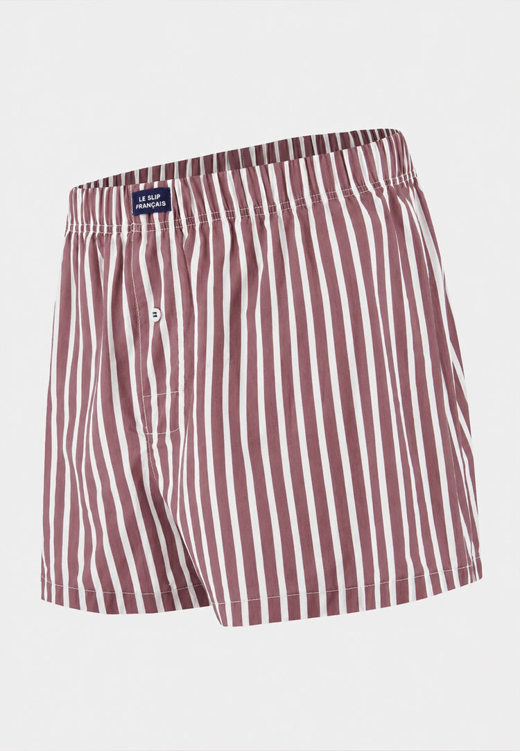 Caleçon à motif sens violet profond en coton - Jacques Sens Violet Profond - Le Slip Français - 1