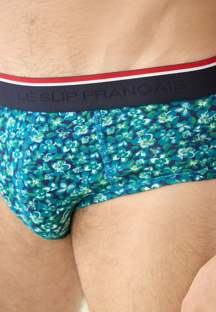 Slip en coton - Terrible Hibiscus Mint Green - Le Slip Français - 6