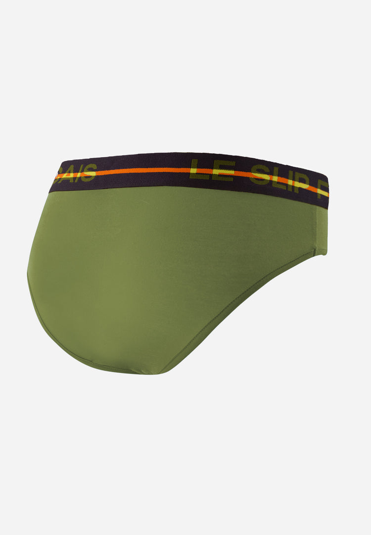 Culotte taille haute vert en coton - Rieuse Kaki Veronese - Le Slip Français - 5