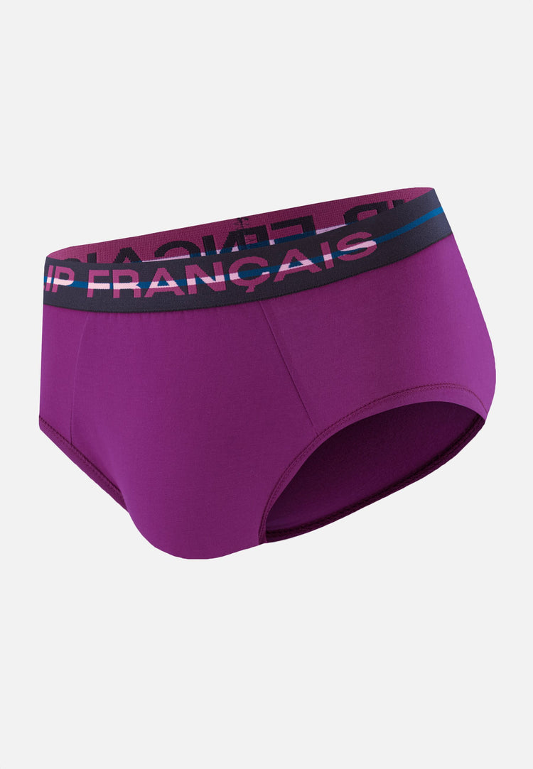Slip violet en coton - Intrépide Violet Profond - Le Slip Français - 1