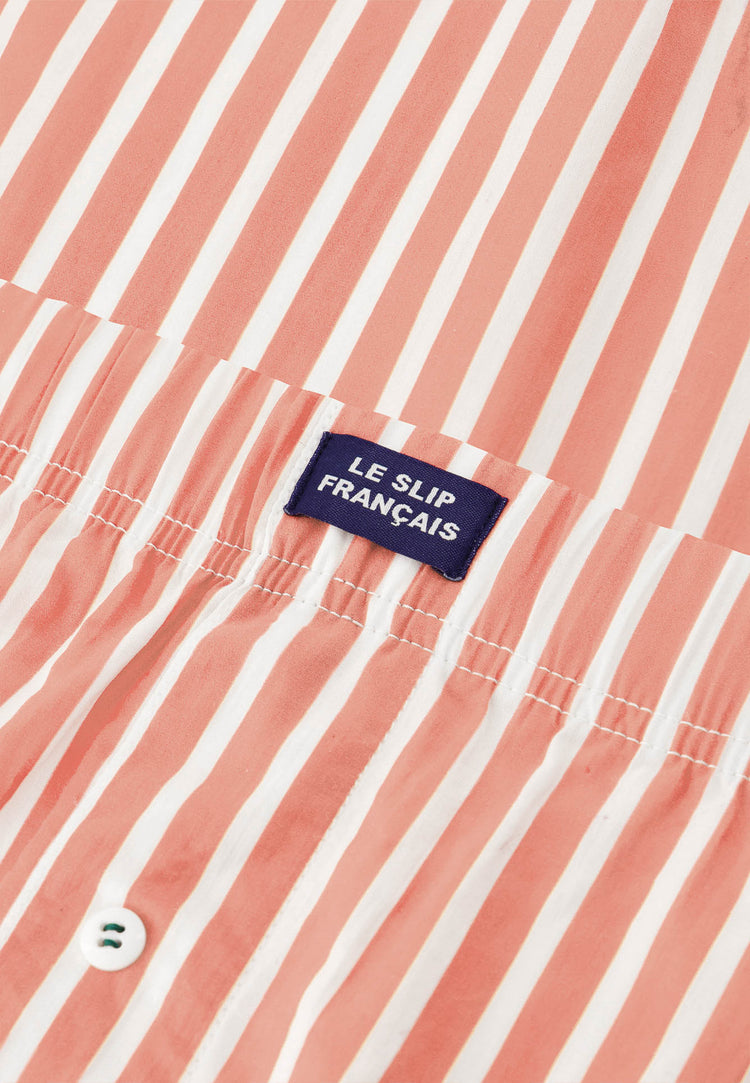 Caleçon à rayures orange en coton - Jacques Sens Orange Pur - Le Slip Français - 6