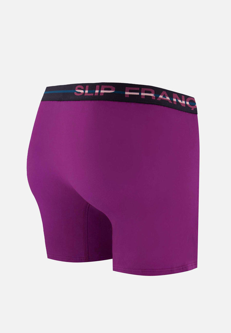 Boxer long violet en coton - Redoutable Long Violet Profond - Le Slip Français - 8