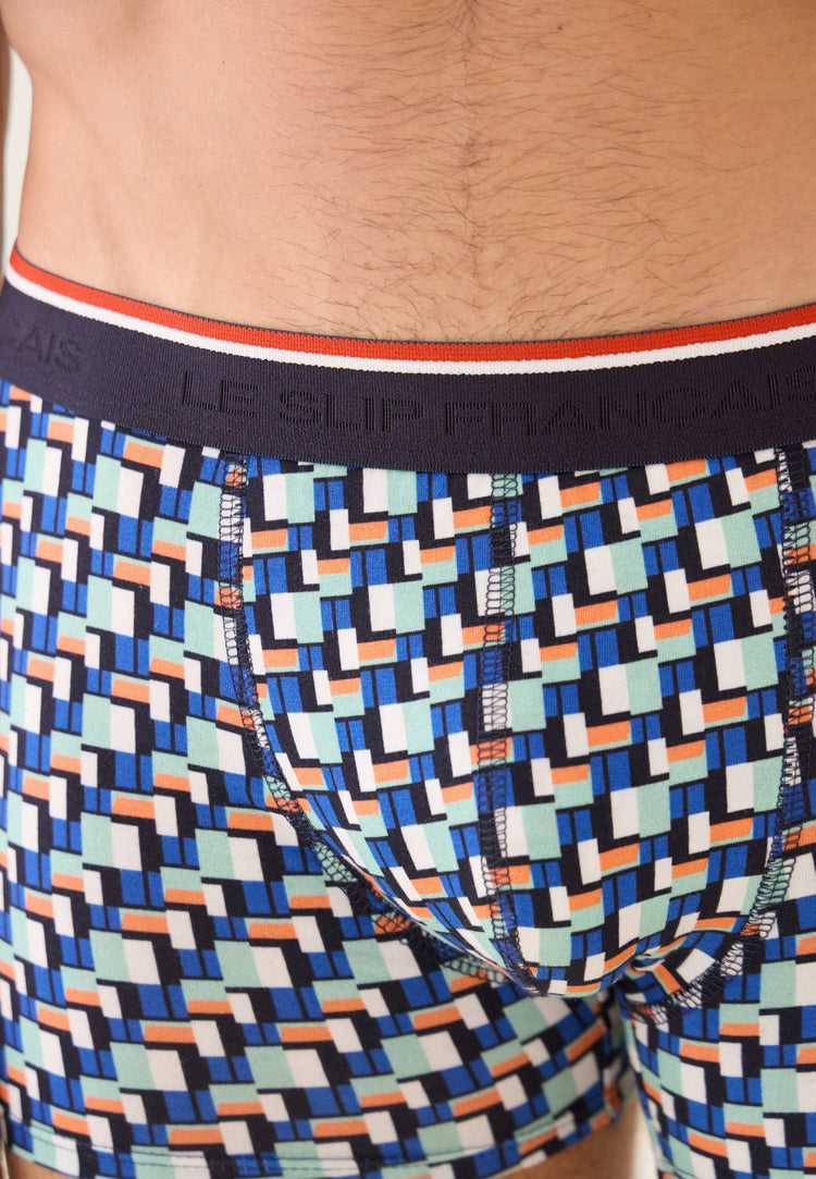 Boxer vert à motif corbusier en coton - Marius Corbusier Vert Azur - Le Slip Français - 4