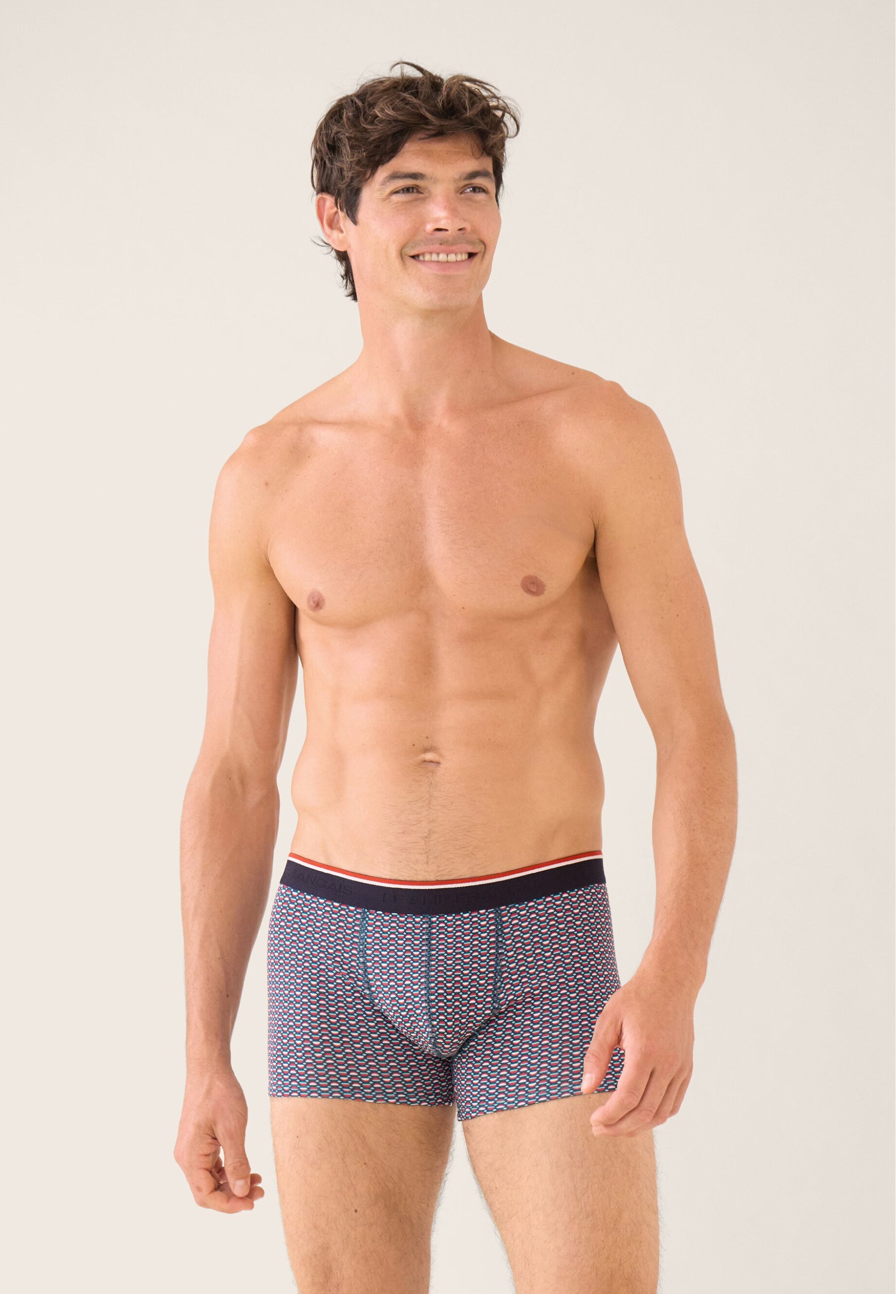 Boxer vert à motif cercle en coton - Marius Cercle Vert D'Eau - Le Slip Français -  2