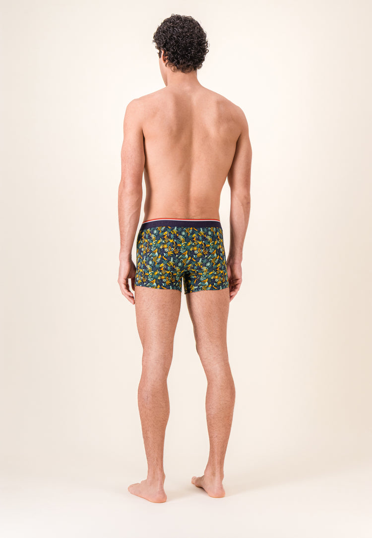 Boxer vert à motif jungle en coton - Marius Jungle Kaki Veronese - Le Slip Français - 3