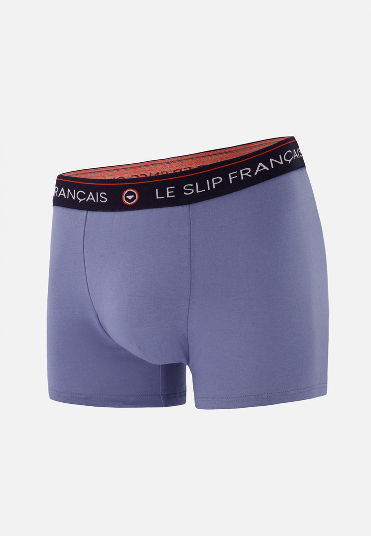 Boxer bleu en coton - Redoutable Bleu Jean - Le Slip Français - 1