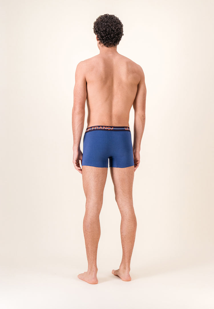 Boxer bleu en coton - Redoutable Bleu Acier - Le Slip Français - 3