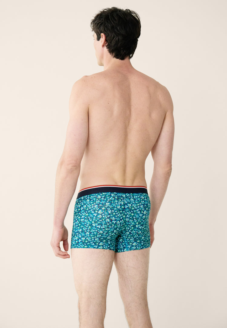 Boxer en coton - Marius Hibiscus Mint Green - Le Slip Français - 3