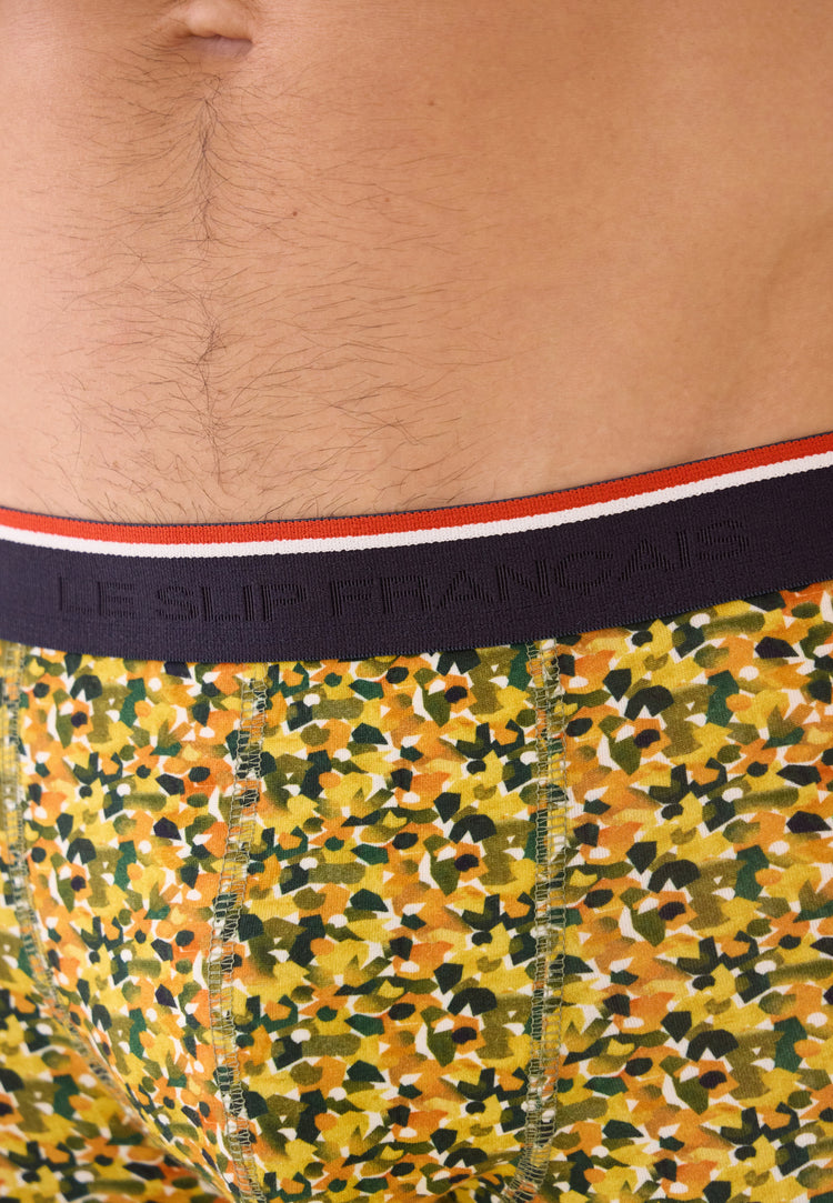 Boxer jaune à motif confetti en coton - Marius Confetti Jaune - Le Slip Français - 4
