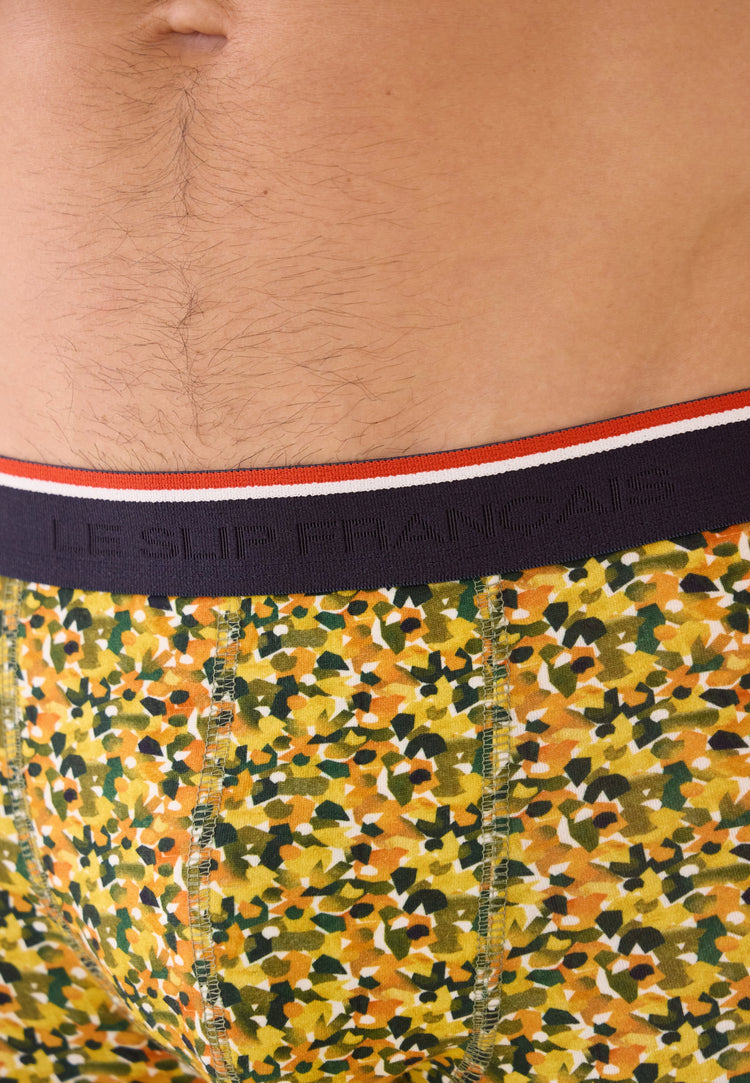 Boxer jaune à motif confetti en coton - Marius Confetti Jaune - Le Slip Français - 4