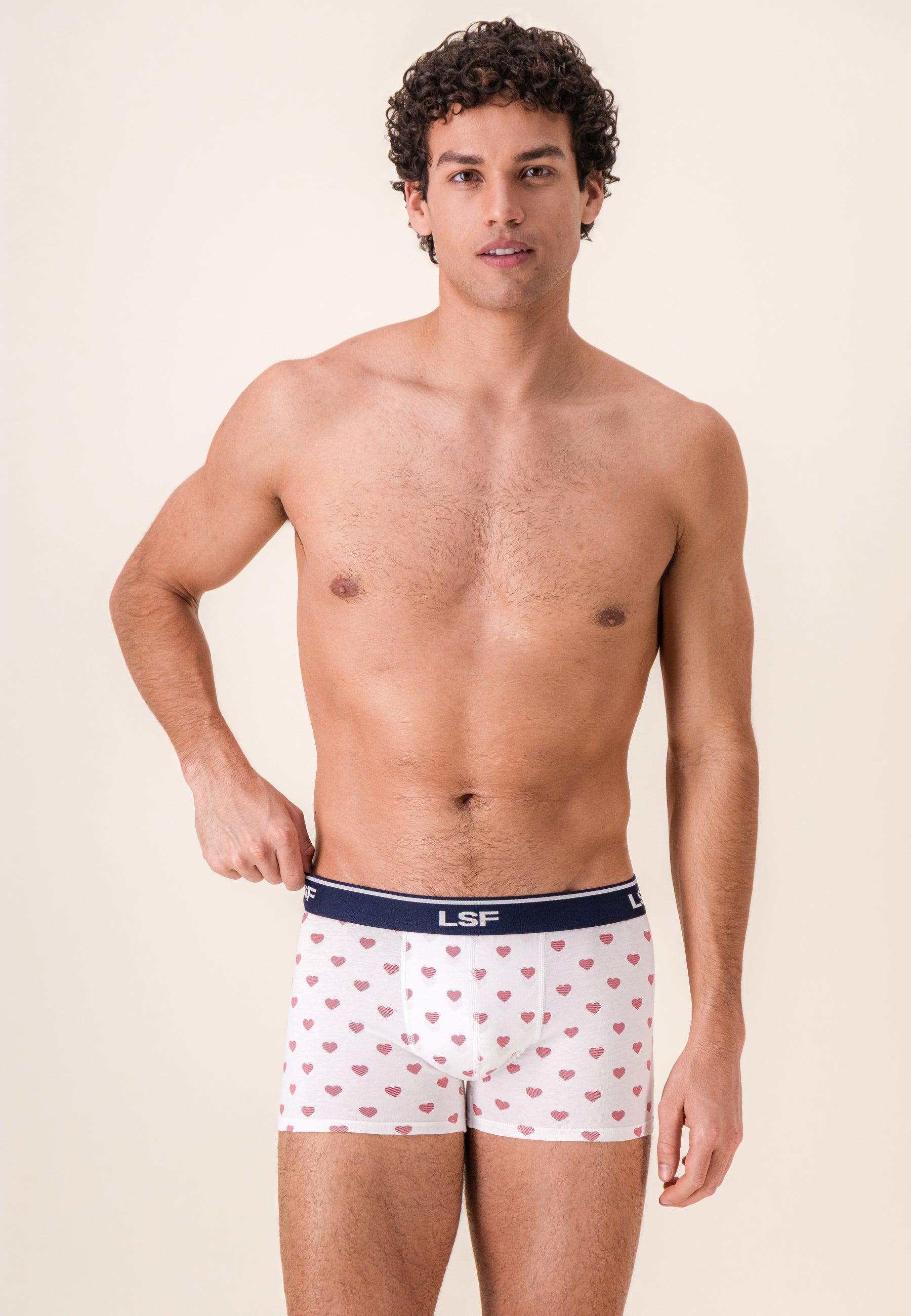 Boxer à coeur rouge en coton - Marius Petit Coeur Rouge Cerise - Le Slip Français -  2
